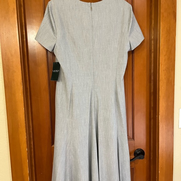 Ralph Lauren Light Gray Midi A-Line Dress - Picture 5 of 5